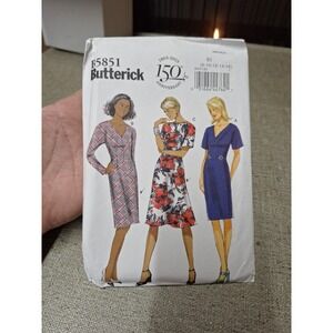Womens Dress Sewing Pattern Butterick 5851 Uncut Size 8‎ - 16